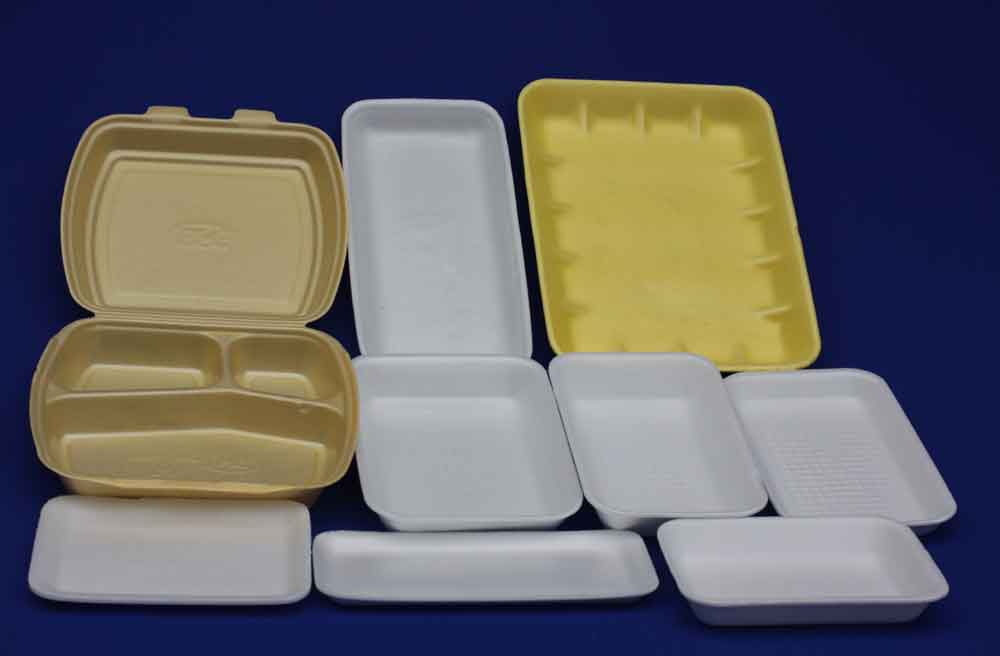 Foamed polystyrene trays, Сaserole din polistirol expandat, Лотки из вспененного полистирола